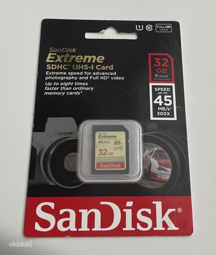 SanDisk Extreme SDHC 32GB 45MB/s Class 10 UHS-I U3 (фото #1)
