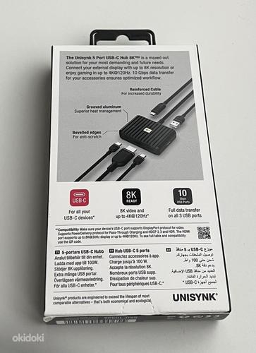 Unisynk 5 Port USB-C Hub 8K PRO Black/Grey (фото #2)