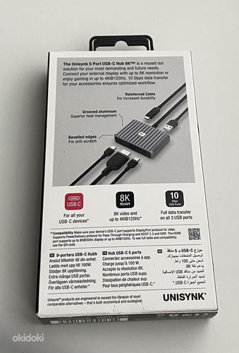 Unisynk 5 Port USB-C Hub 8K PRO Black/Grey (foto #4)