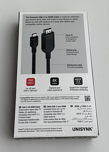 Unisynk USB-C to HDMI Cable 4K , 3m (2 foto / 3)
