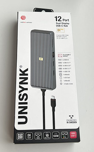 Unisynk 12 Port Dual Display USB-C Hub 8K Pro , Grey (7 foto / 8)