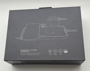ZENS Aluminium 3 in 1 Wireless Charger , Black (2 foto / 3)