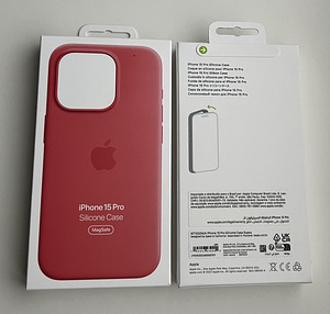 Apple iPhone 15 Pro Silicone Case with Magsafe , Guava