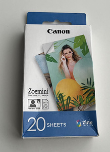 Canon Zoemini Zink Photo Paper , 20 Sheets