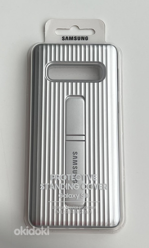 Samsung Galaxy S10 Protective Standing Cover Silver (foto #1)