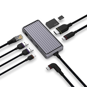 Unisynk 8 Port USB-C Hub V2 , Grey (2 foto / 6)