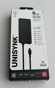 Unisynk 9 Port Dual Display USB-C Hub , Black (7 foto / 10)