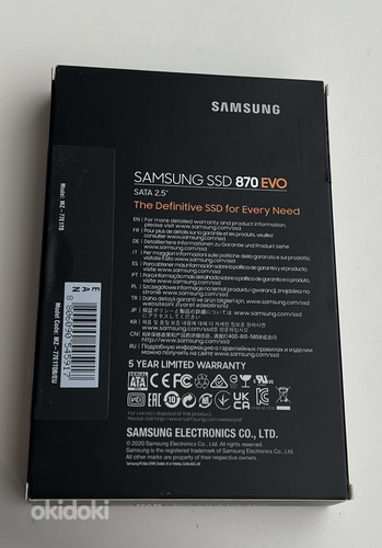 Samsung 870 EVO SSD 1TB (foto #2)