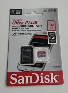 Sandisk Ultra PLUS microSDXC 512GB 160MB/s UHS-I Card (1 foto / 2)