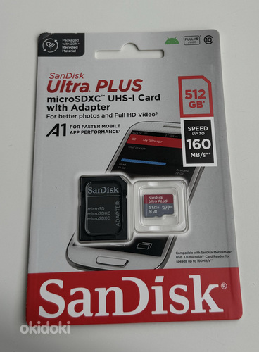 Sandisk Ultra PLUS microSDXC 512GB 160MB/s UHS-I Card