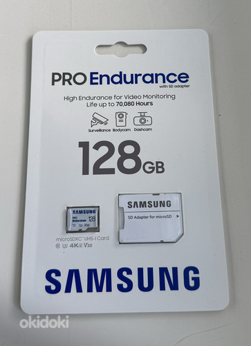 Samsung PRO Endurance microSDXC + SD adapter 128 GB , White