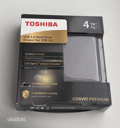 Toshiba Canvio Premium 4TB, USB 3.0 , Black