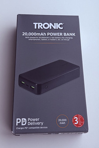 TRONIC Powerbank 20 000 mAh , Black / White