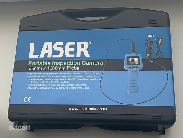 Laser Tools Portable Inspection Camera 3.9 x 1000mm Probe