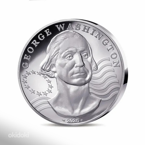 France George Washington Bust 50€ Silver 5 Oz coin