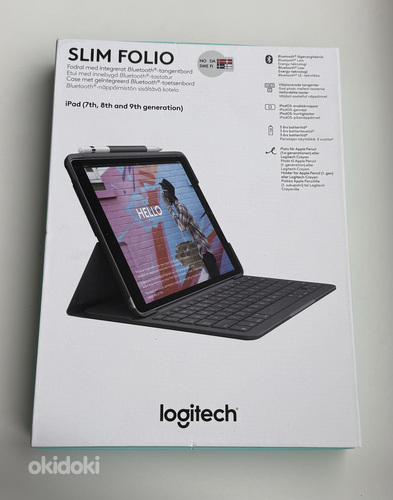 Logitech Slim Folio iPad (7th, 8th and 9th generation) , SWE
