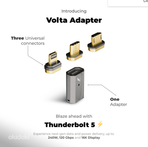 Volta Thunderbolt 5 3in1 240W Magnetic Adapter