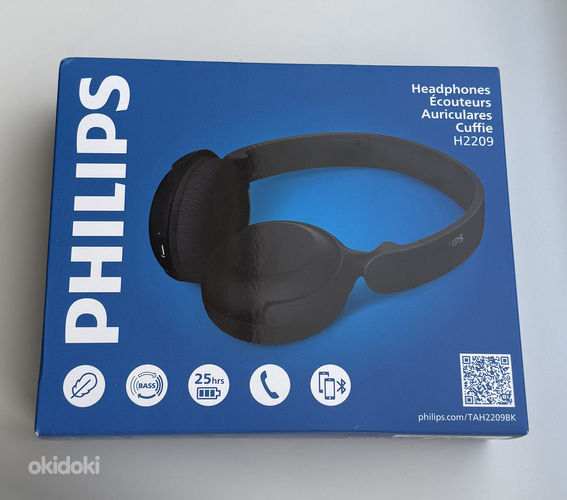 Philips Wireless on-ear Headphones , TAH2209BK/00 , Black