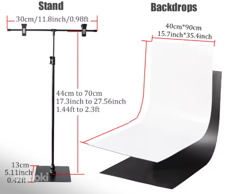 Vahetus müük T-kujuline taustatoe 30 cm koos 40 cm