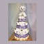 Светло-фиолетовый торт из подгузников (фото #1)