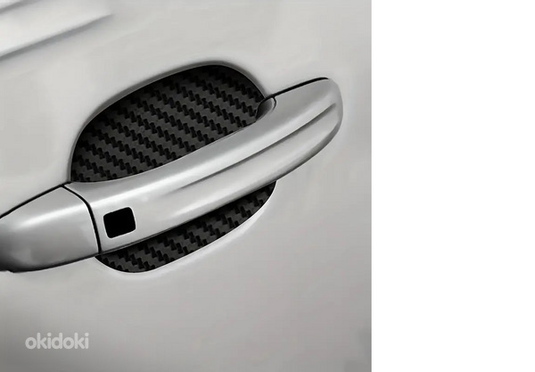 3D süsinikkiust autoukse Künnise kleebis 4tk (foto #7)