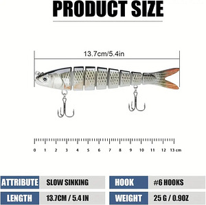 Landid vobler 8 osaline 3tk 25g 13,7cm (3 foto / 10)