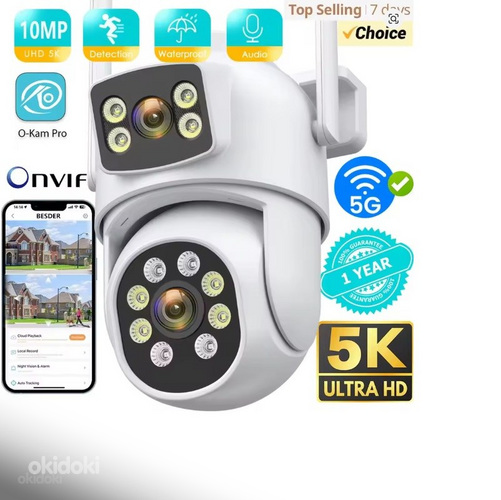 КАМЕРА НАБЛЮДЕНИЯ 8MP 4K PTZ Wifi Камера+64GB карта