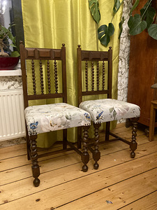 Восстановленные дубовые стулья 2 шт.