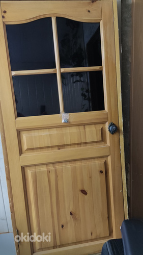 Деревянная дверь с коробкой Б/у (фото #7)