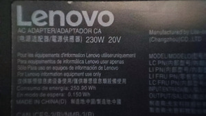 Lenovo akulaadi Original 230W sülearvuti jaoks (4 foto / 4)