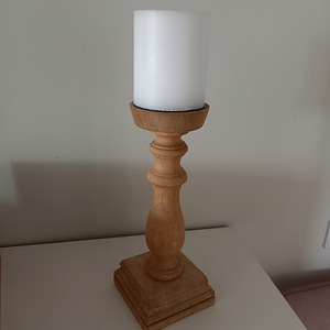 Puust küünlajalg + suur küünal (1 foto / 1)