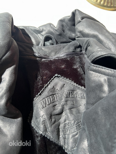Теплая кожаная куртка с подкладкой (фото #3)