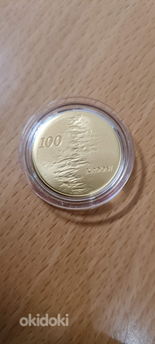 Золотая монета 100 крон Eesti inimene (фото #3)