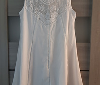 Белая кружевная туника / мини-платье
