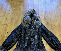 Кожаная куртка/пальто с натуральным мехом