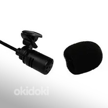 Нагрудный микрофон с клипсой, мини-петличный микрофон, 3,5 мм (фото #1)