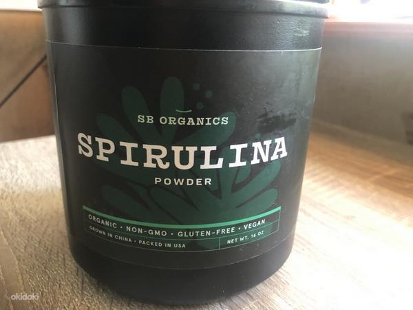 Spirulina powder 16 oz, порошок из водорослей Спирулина (фото #1)