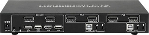 KVM Switch Techly DisplayPort/USB 2x1 Dual Head Video 4K * 3 (7 фото из 10)