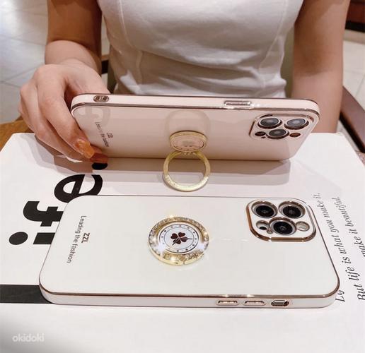 Чехол-подставка с кольцом-держателем для IPhone (фото #1)