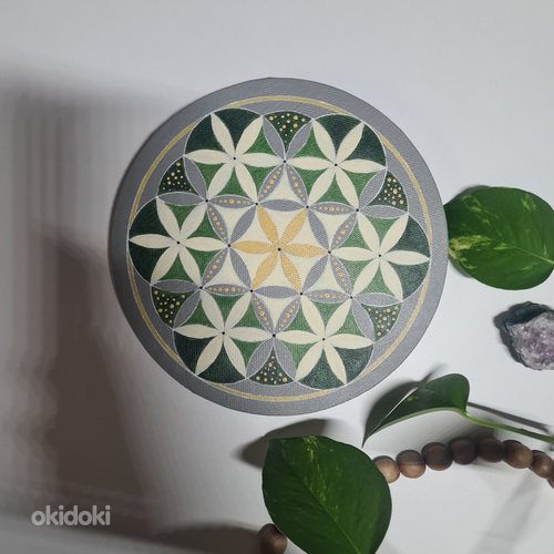 Uus hind! Mandala maal lõuendil, suurus 20 cm, käsitöö