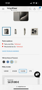 iPhone 15 pro 512 gb Kohe olemas (1 foto / 1)