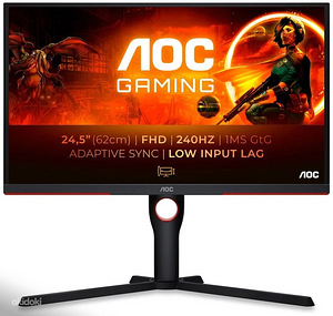 AOC 25G3ZM/BK 24,5" FHD 240Hz VA mängumonitor (1 foto / 4)