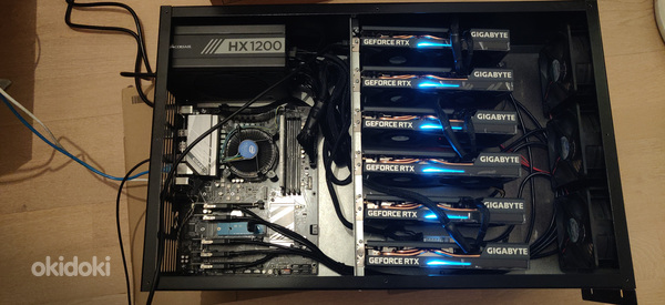 60x Gigabyte 3060 TI või 10x 4U rack koos nendega