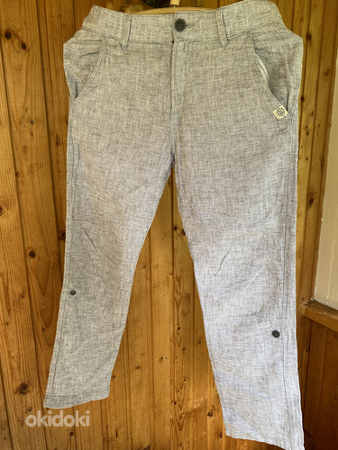 Льняные брюки H&M, размер 140 (фото #2)