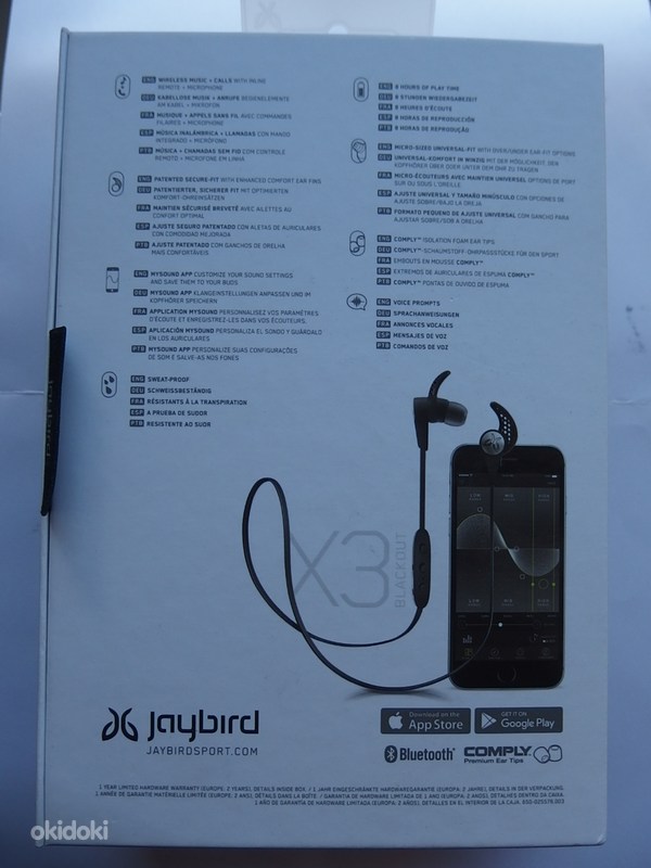 JayBird X3 Bluetooth juhtmevabad kõrvaklapid sportimiseks (foto #6)