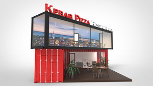 Lõpetamata 2-korruseline modernne moodulhoone (restoran) (7 foto / 15)