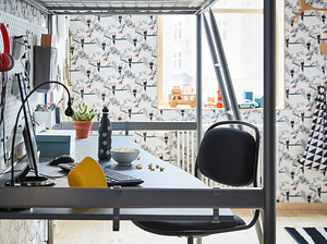 Pööning voodi, 90x200 cm, lauaplaadiga, IKEA. (6 foto / 7)