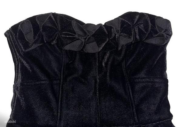 Черное бархатное платье (размер 36 u 42) (фото #4)