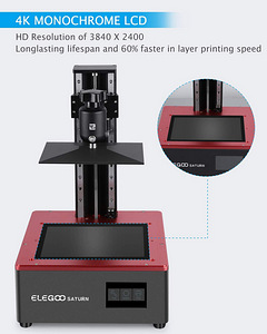 ELEGOO Saturn MSLA 4K 8.9" Monochrome LCD Resin 3D Printer (5 foto / 7)