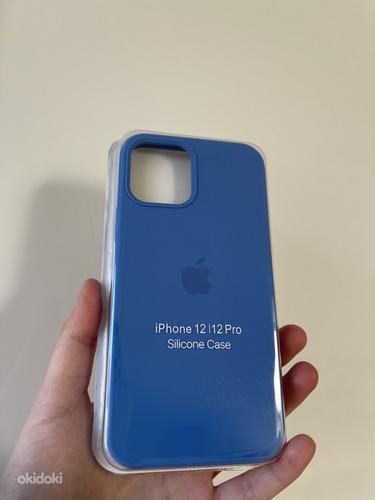Новый темно-синий силиконовый чехол для Iphone 12/12 Pro (фото #1)